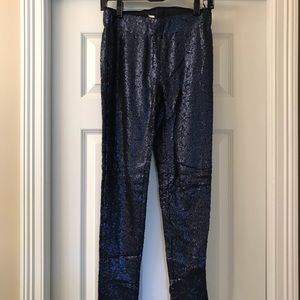 Sequin blue leggings